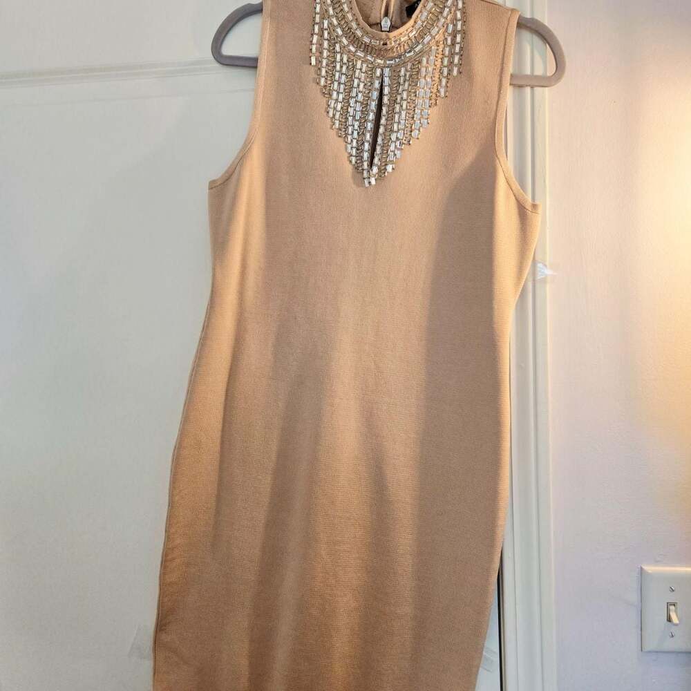 Marciano Los Angeles Beaded Bodycon Knit Dress